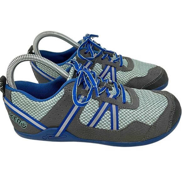 Xero Ipari Prio Size 7 Blue Gre Zero Drop Barefoot Athletic Running Tennis Shoes - Picture 2 of 13
